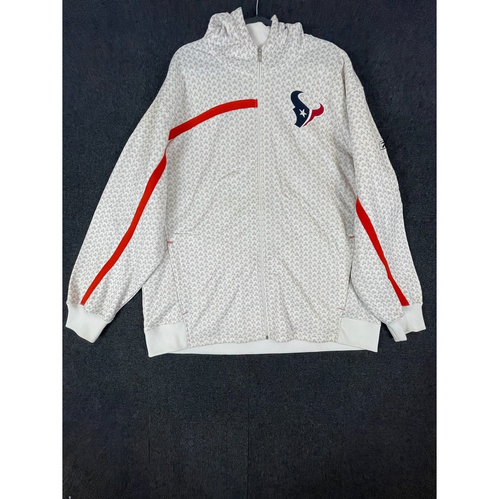 VTG Reebok NFL Houston Texan Astros Zip Active Hoodie Jacket Mens 2XL-4881‎